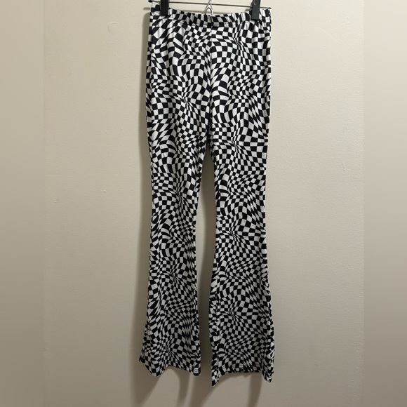 Checkered Rave Flare Pants - Picture 1 of 3
